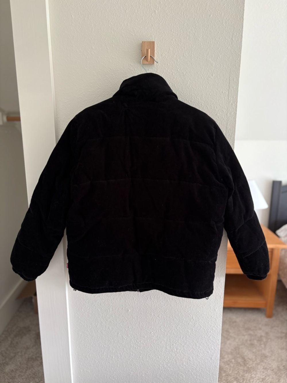 Levi's Black Corduroy Puffer Jacket - Stand Collar - Picture 4 of 10